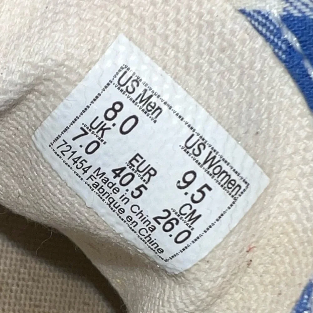 Vans Gingham Checked Lace Up Sneakers - Picture 6 of 7